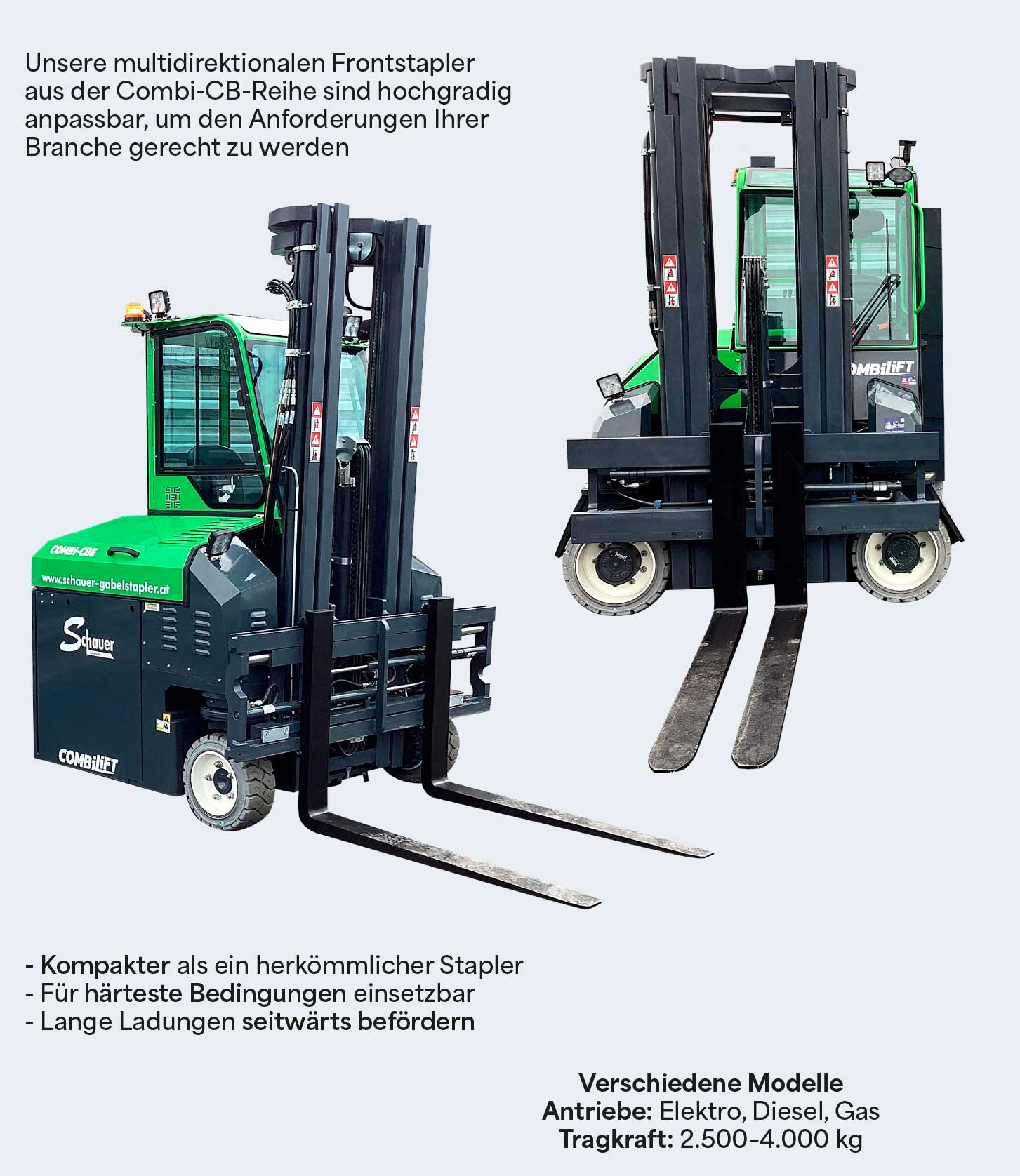 Mietgerät: Mehrwege-Gabelstapler