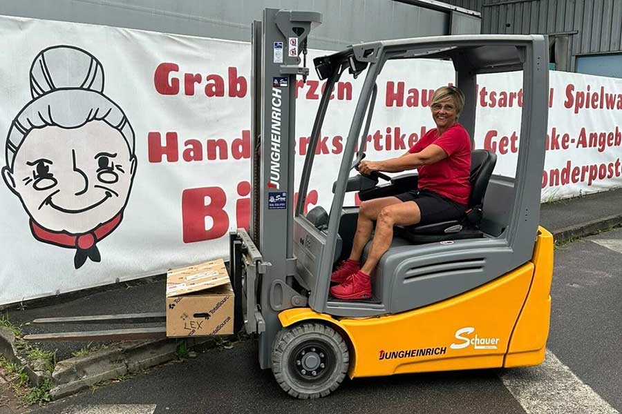 BERTA Cash&Carry Stapler im Einsatz